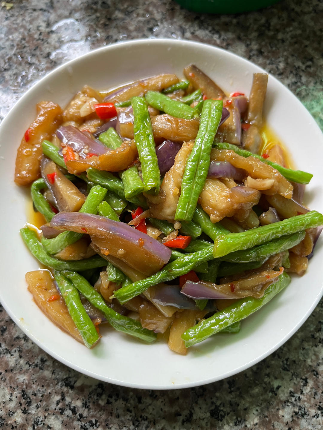 豆角烧茄子