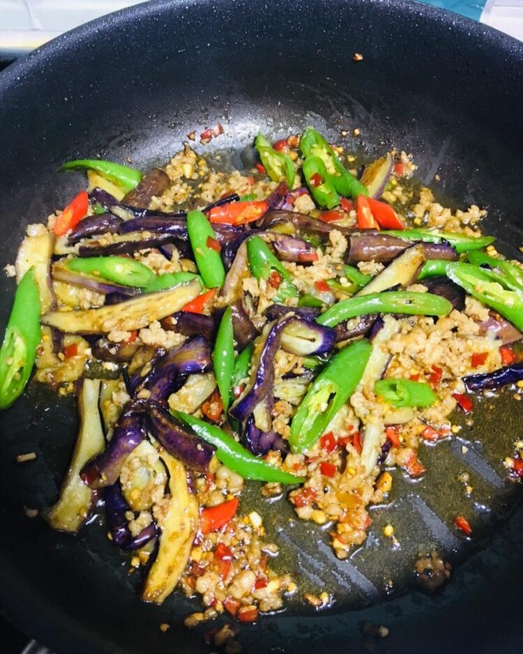 红烧肉沫茄子