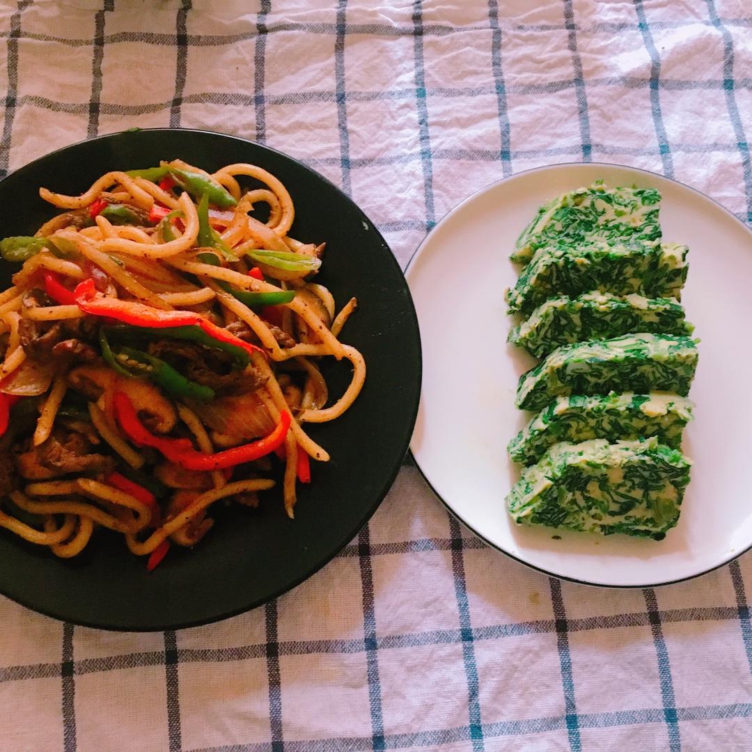 蘸汁菠菜鸡蛋糕——春季养生多吃菠菜