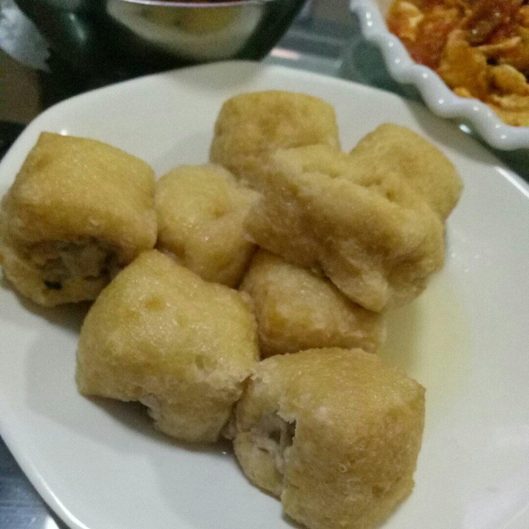 要王先生做的油豆腐圆子(豆腐泡酿肉)