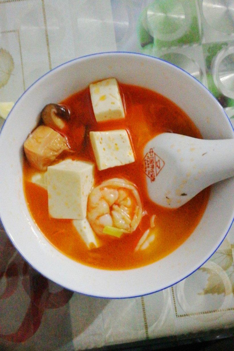 虾仁香菇豆腐汤