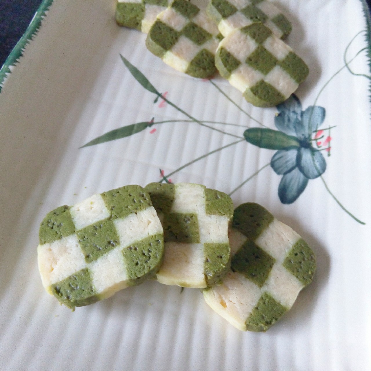 香草抹茶饼干（棋盘饼干