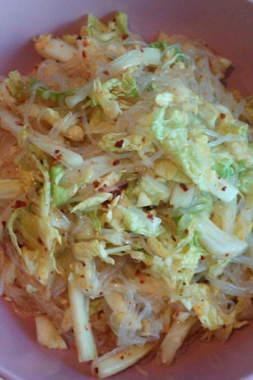 简单白菜粉丝凉菜