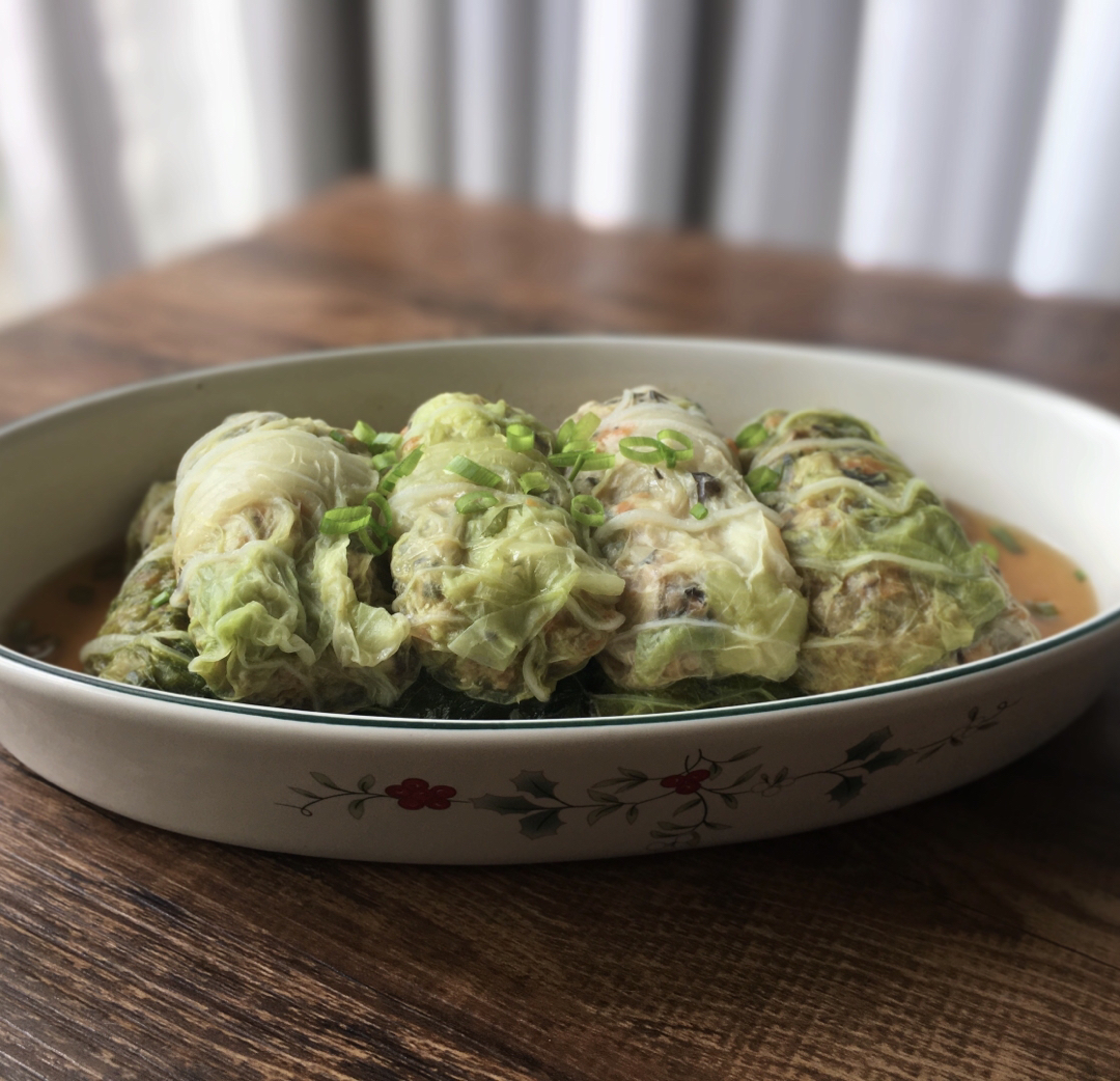 白菜卷+黄豆炖猪蹄—北鼎蒸炖锅