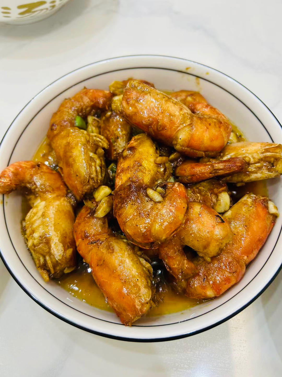 芥末蒜蓉罗氏虾