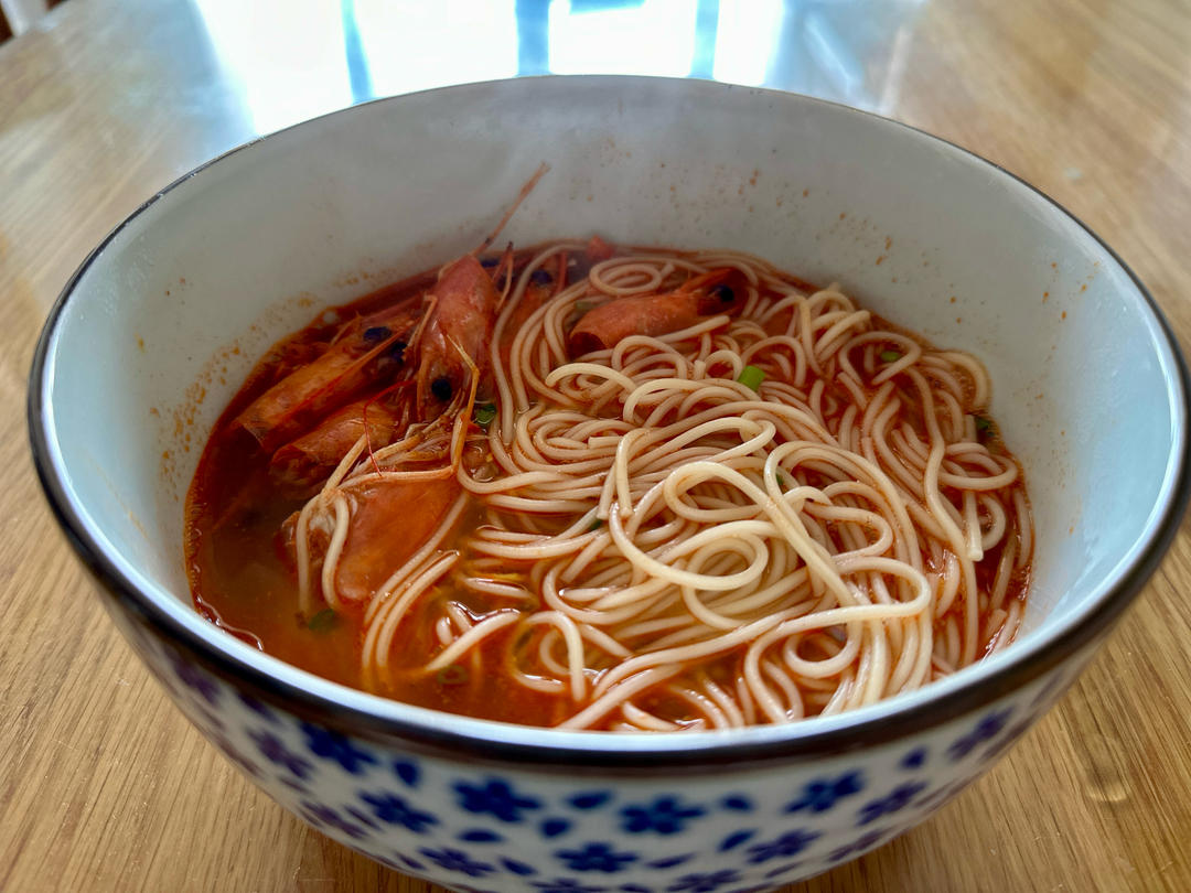 用虾油做🦐鲜虾面