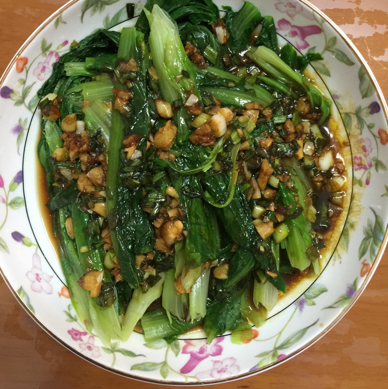 白灼油麦菜