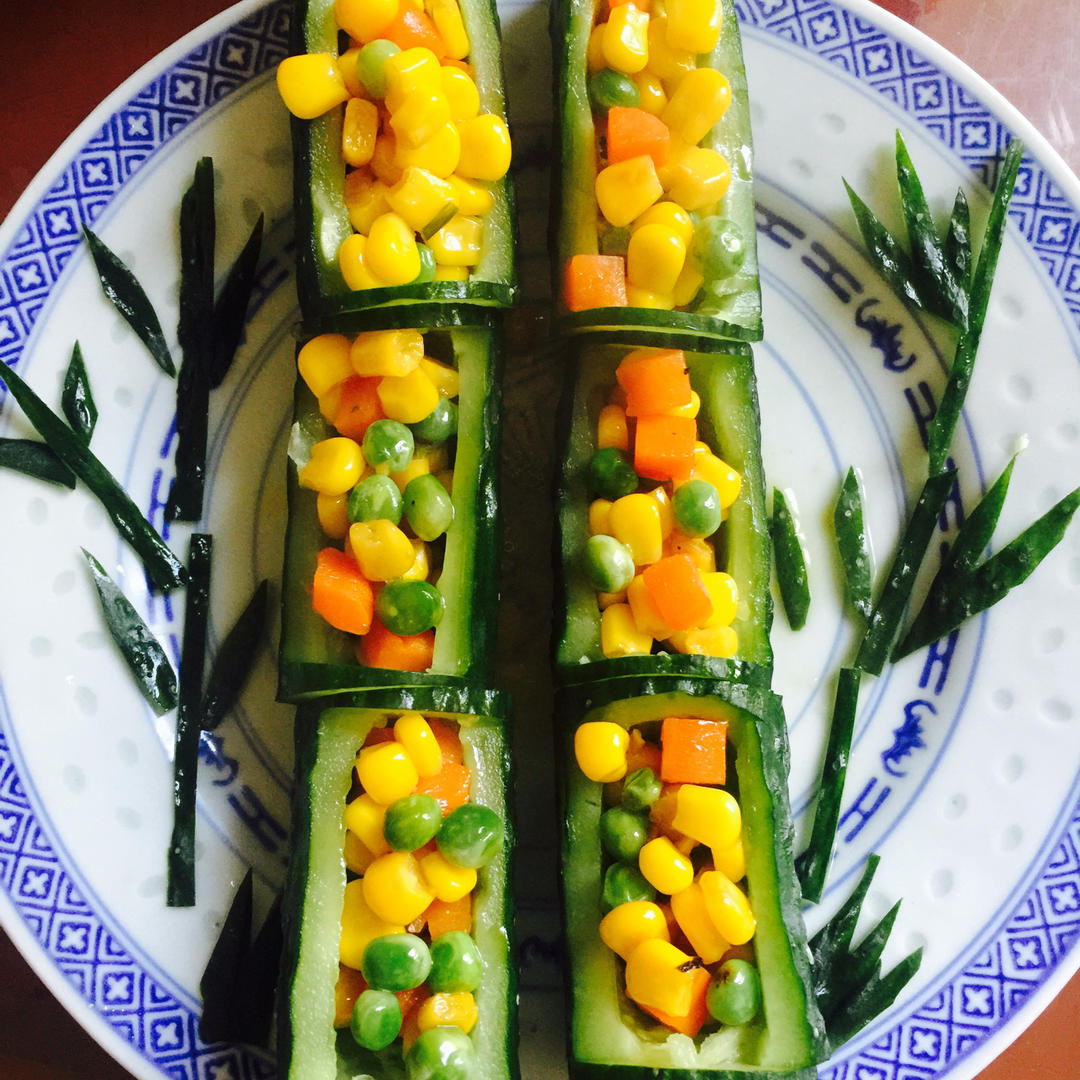 胡萝卜玉米炒黄瓜
