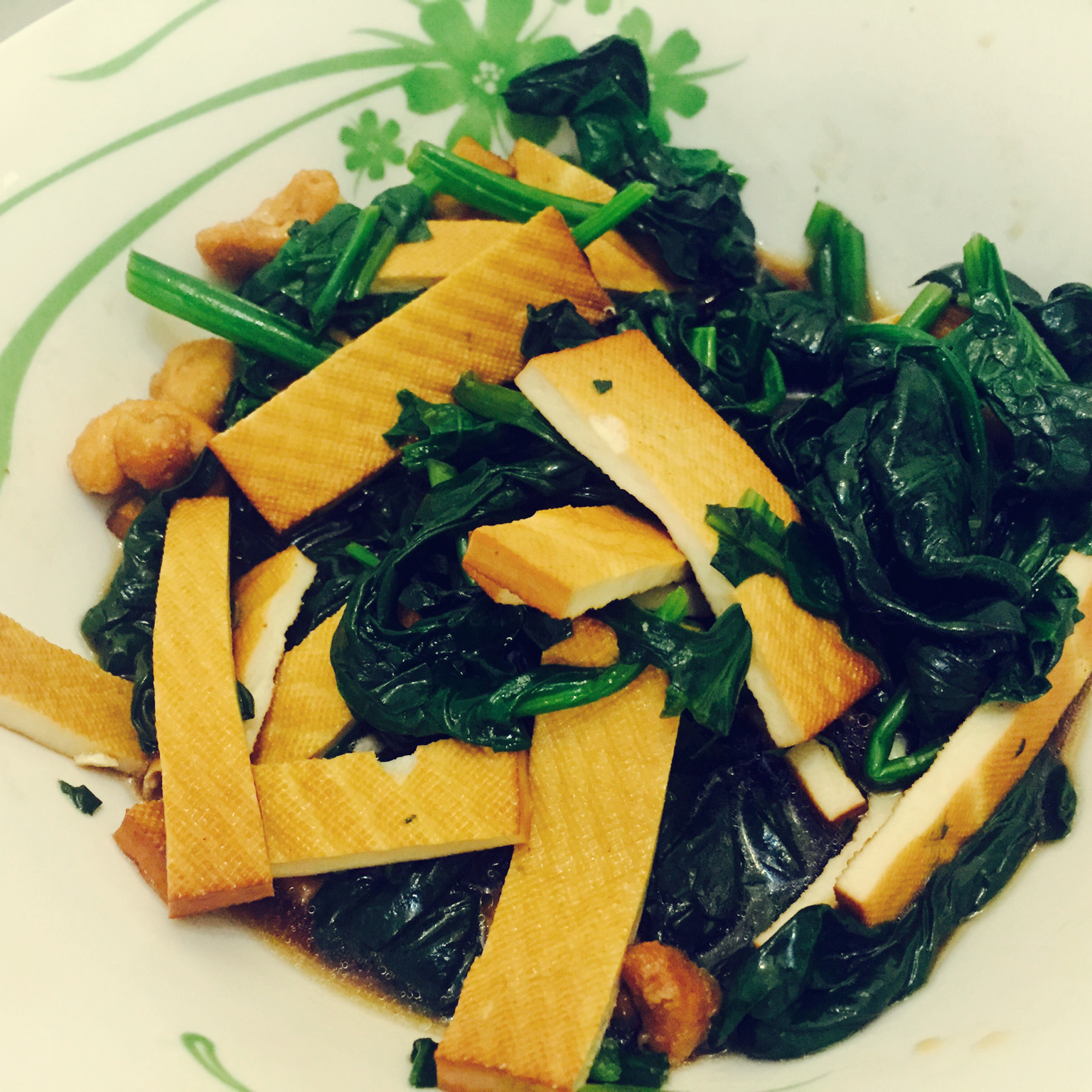 凉拌菠菜香干