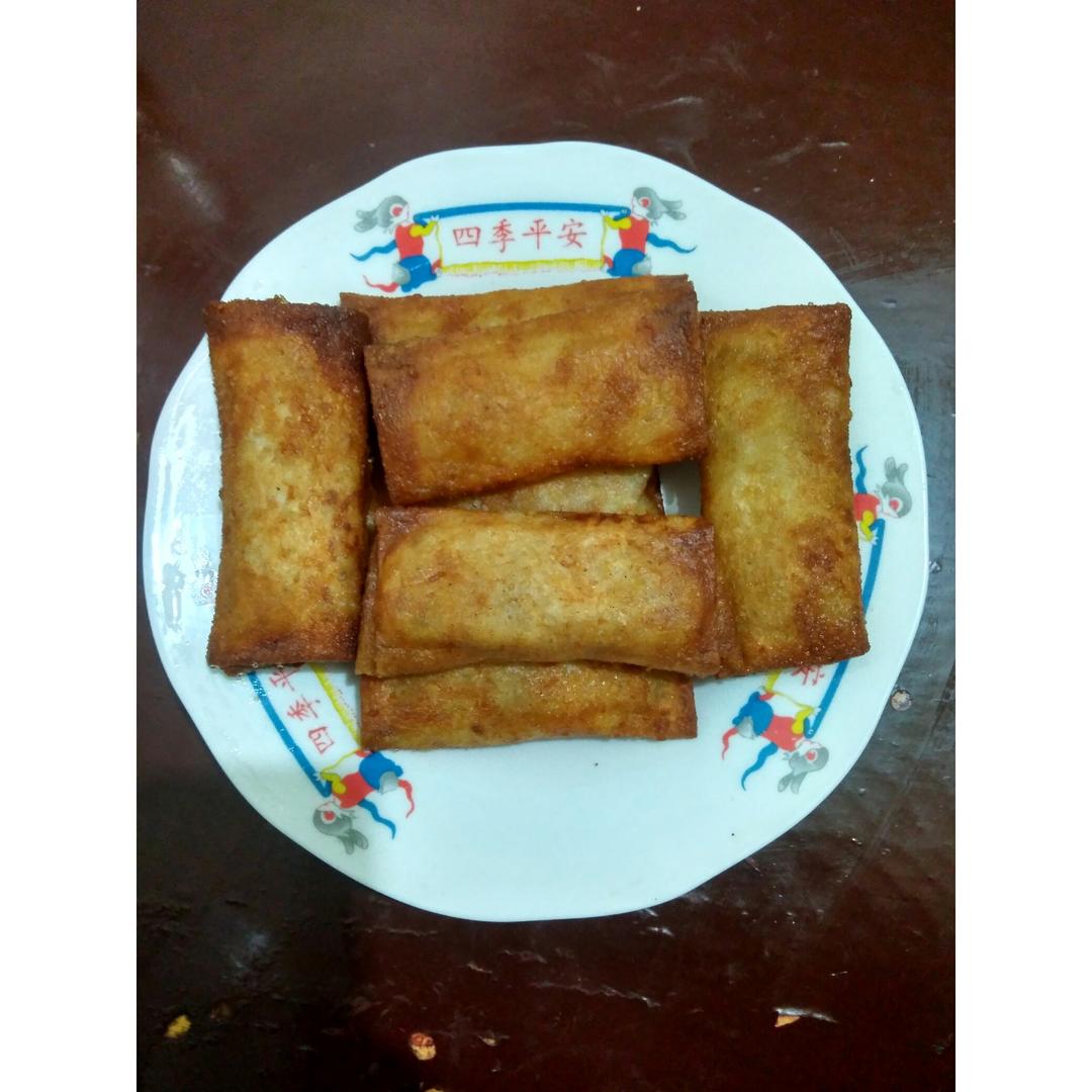 黄芽菜肉丝春卷