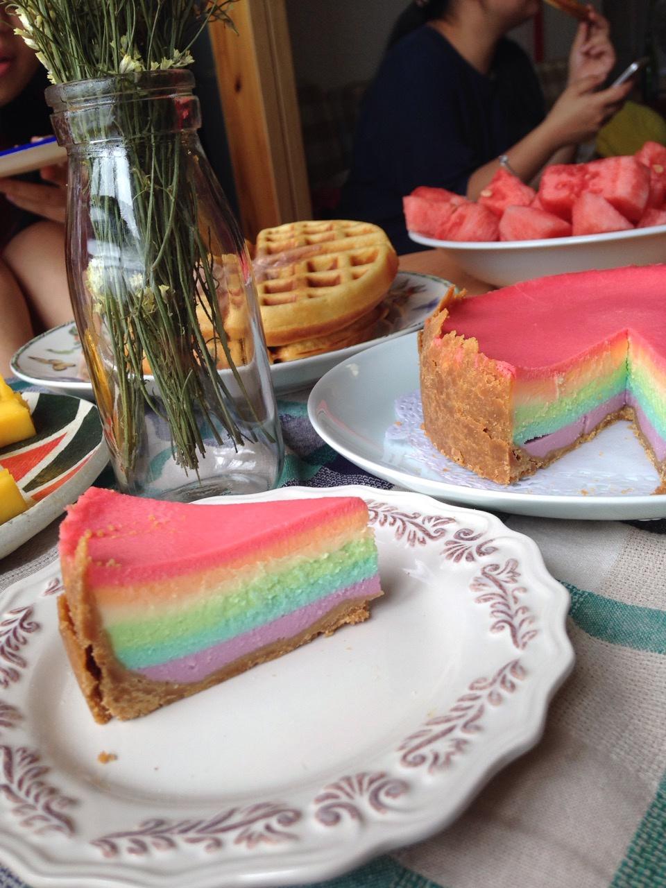 彩虹芝士蛋糕的做法