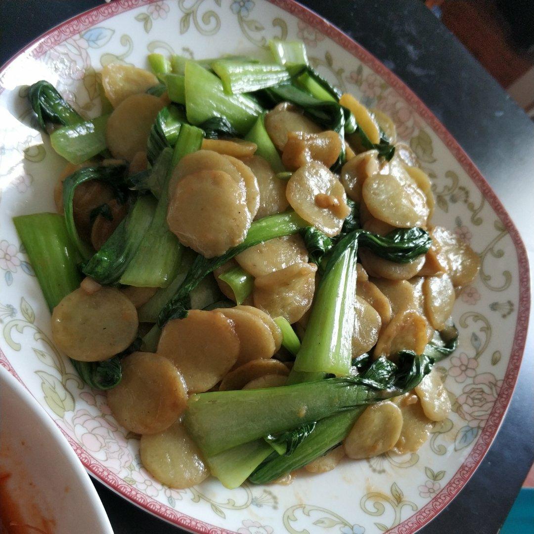 豆饼皮炒青菜
