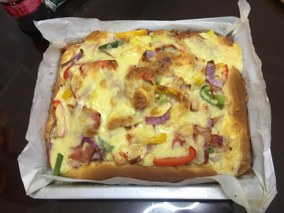 鲜虾🍤培根披萨🍕“内附敲好吃的饼皮做法”