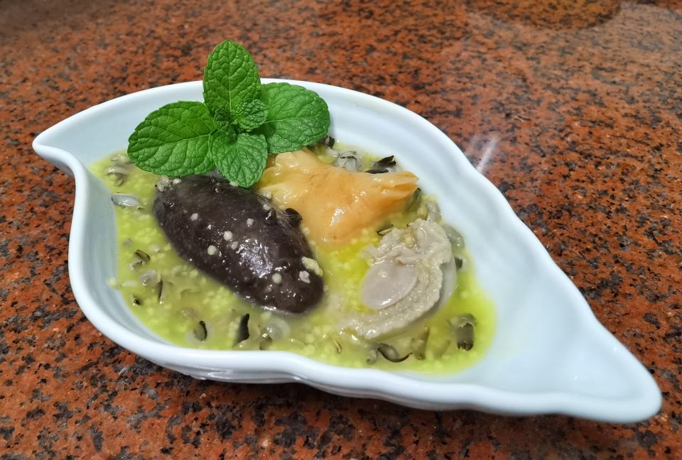 金汤野米绘鲍参肚