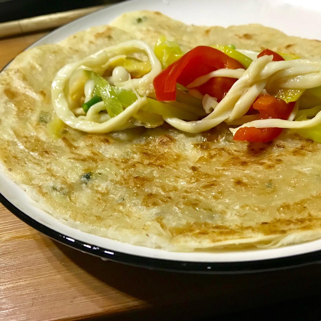 蚝油彩椒白玉菇
