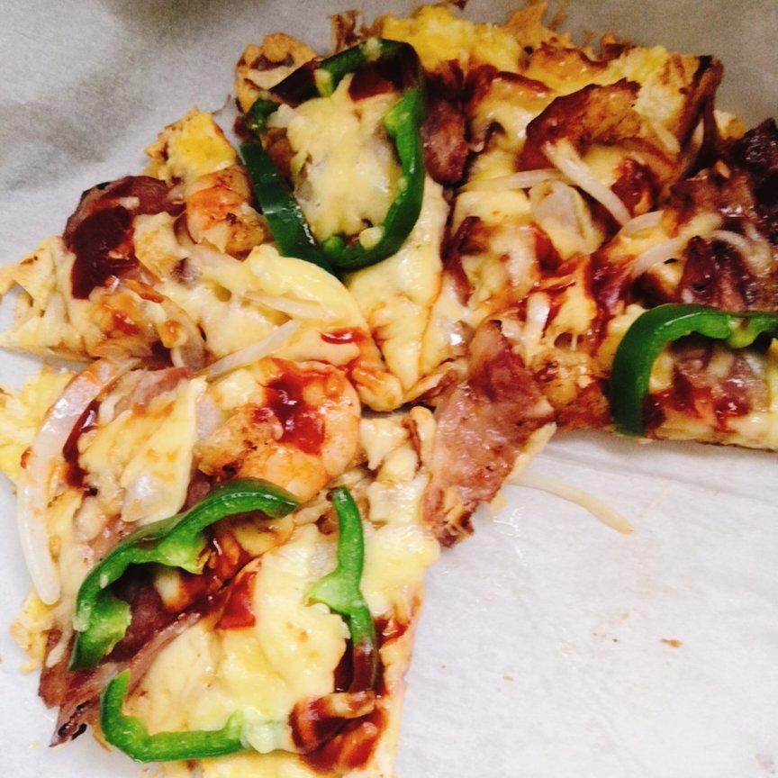 平底锅吐司培根披萨快手早餐