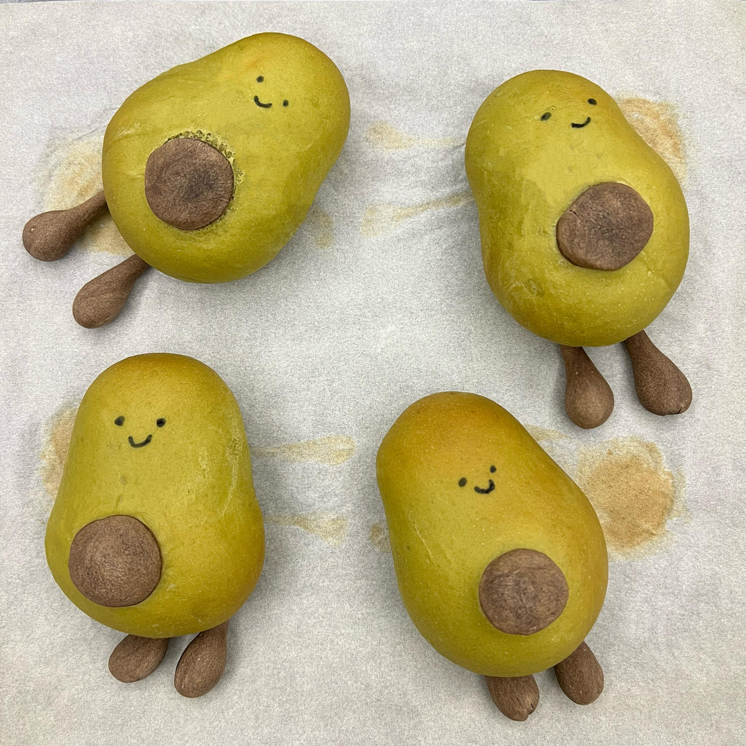 抹茶红豆软面包
