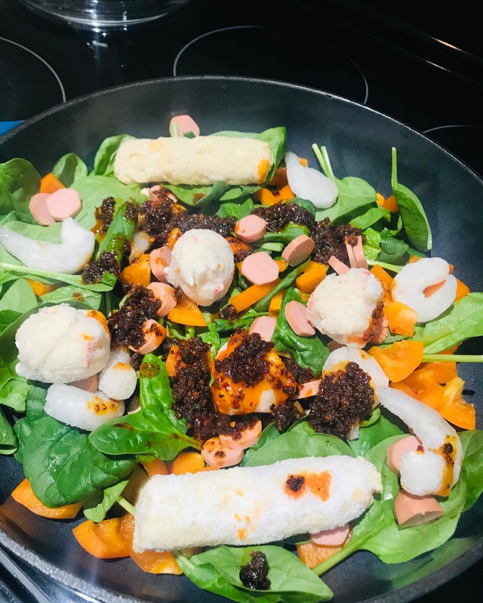 不用炒的麻辣香锅炒年糕