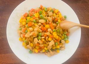 低脂美味－玉米青豆鸡丁的做法 步骤9