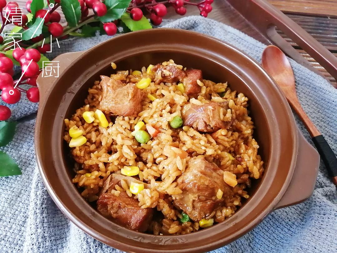 喷香的“排骨焖饭”的做法