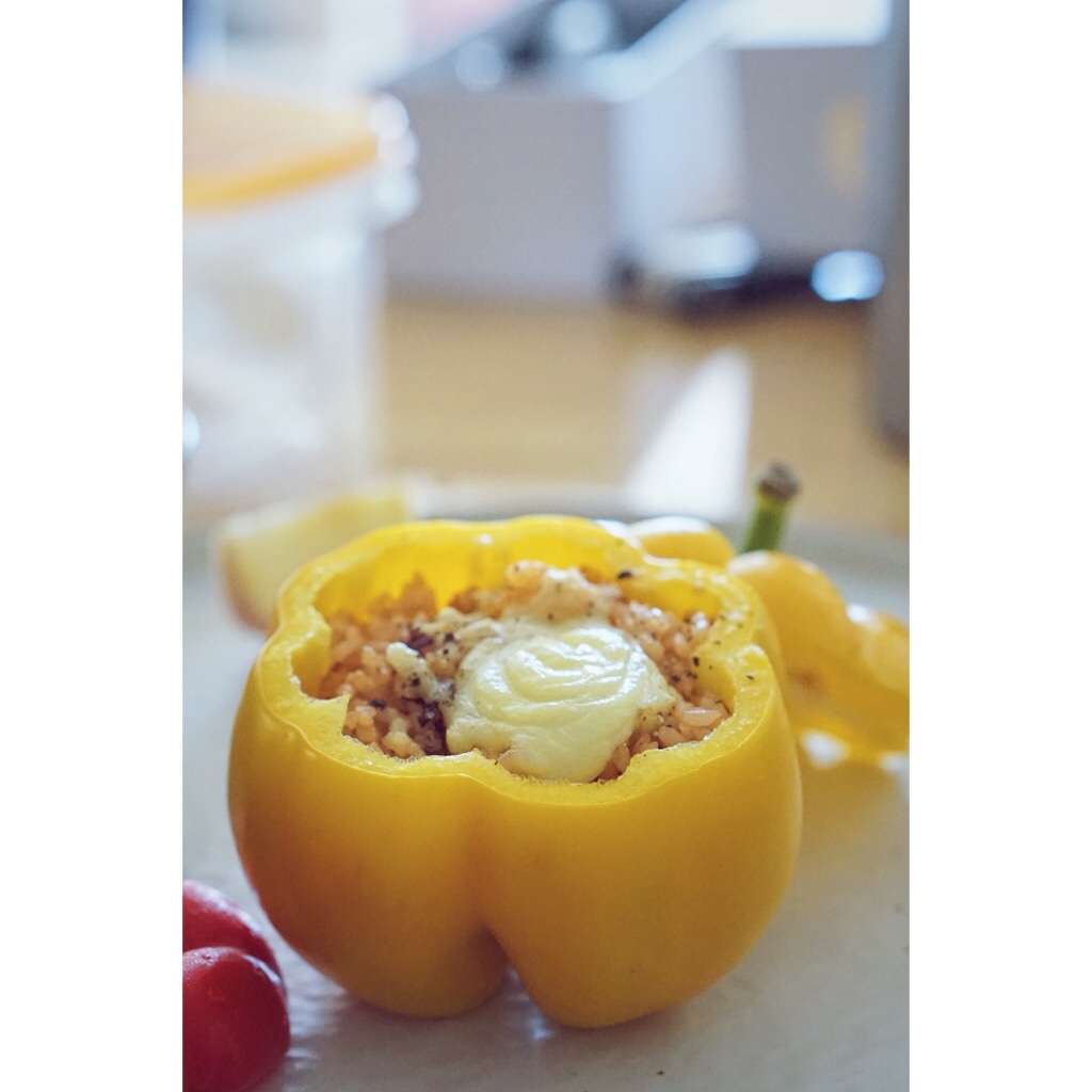 彩椒培根焗饭盅