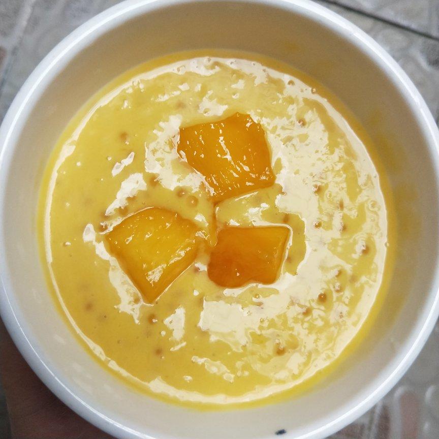 港式甜品——杨枝甘露(芒果西米露)附芒果花切法