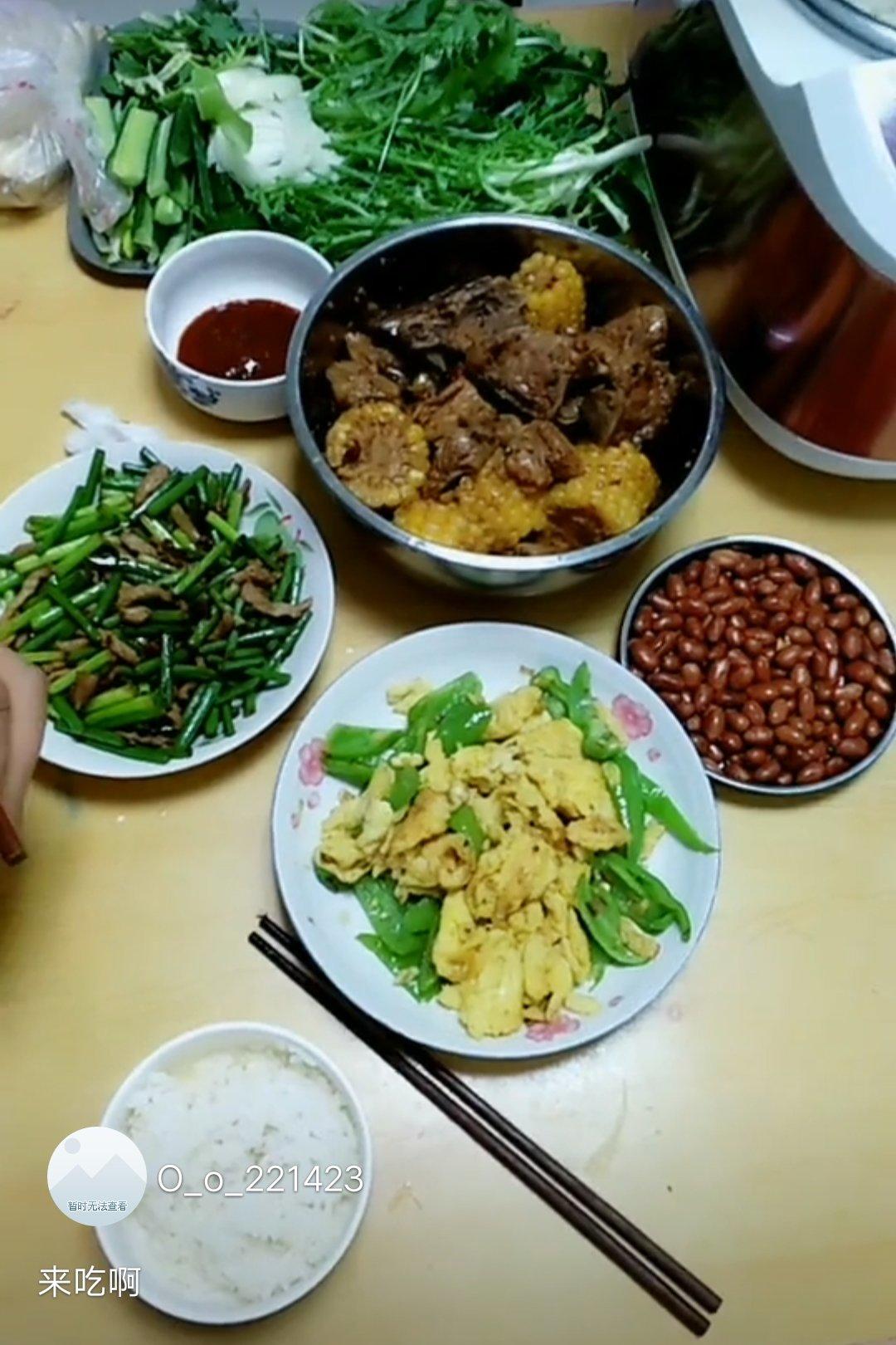 东北家常便饭做的晚餐2018年3月2日