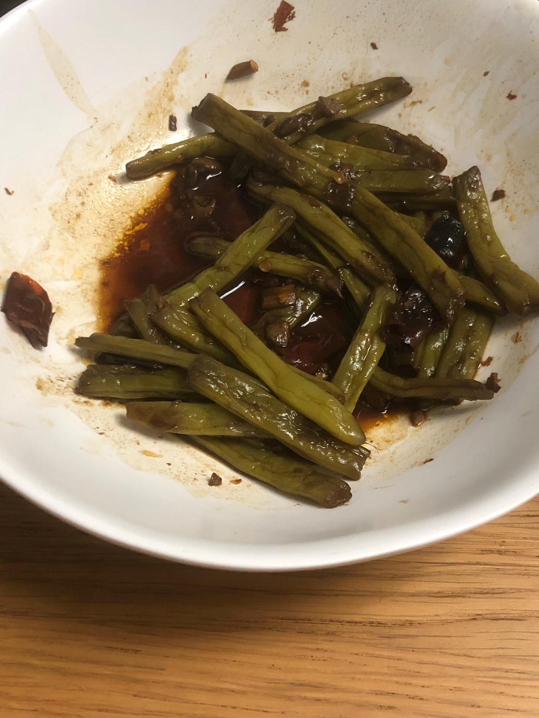 家庭版不费油干煸四季豆