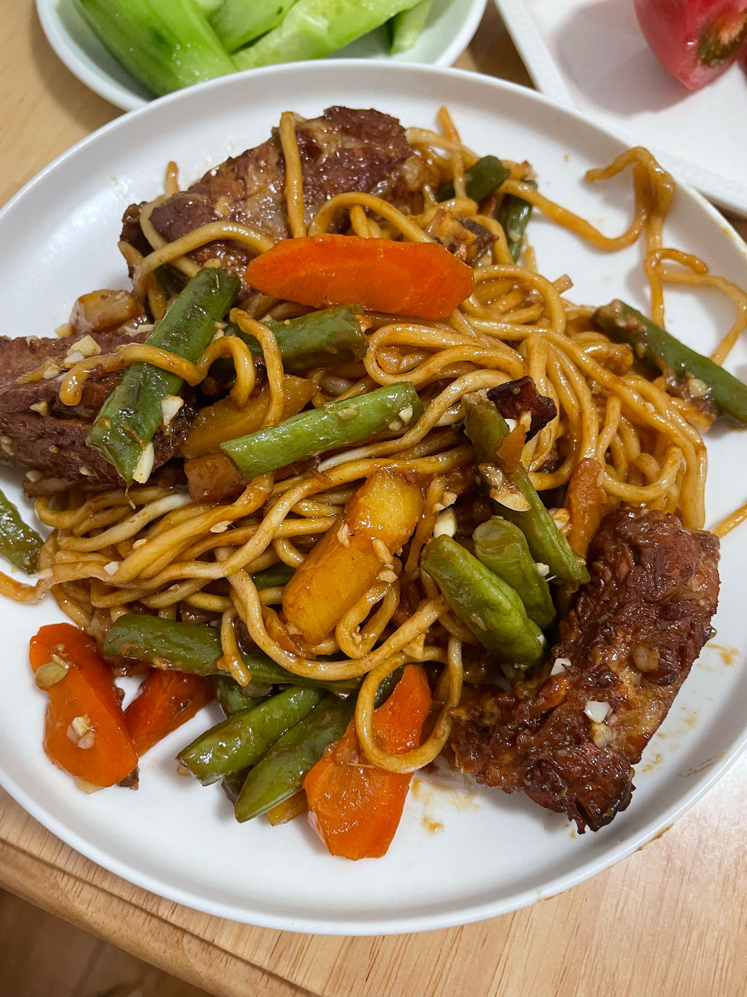 排骨豆角焖面
