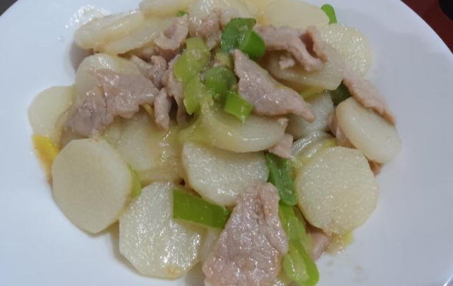山药炒肉的做法