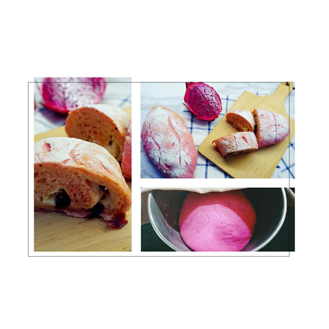 天然酵种火龙果奶酪软欧