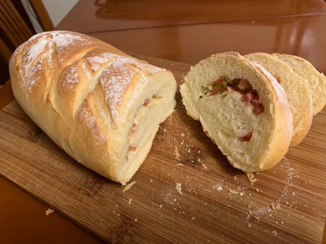 香肠（培根）芝士面包-老面版