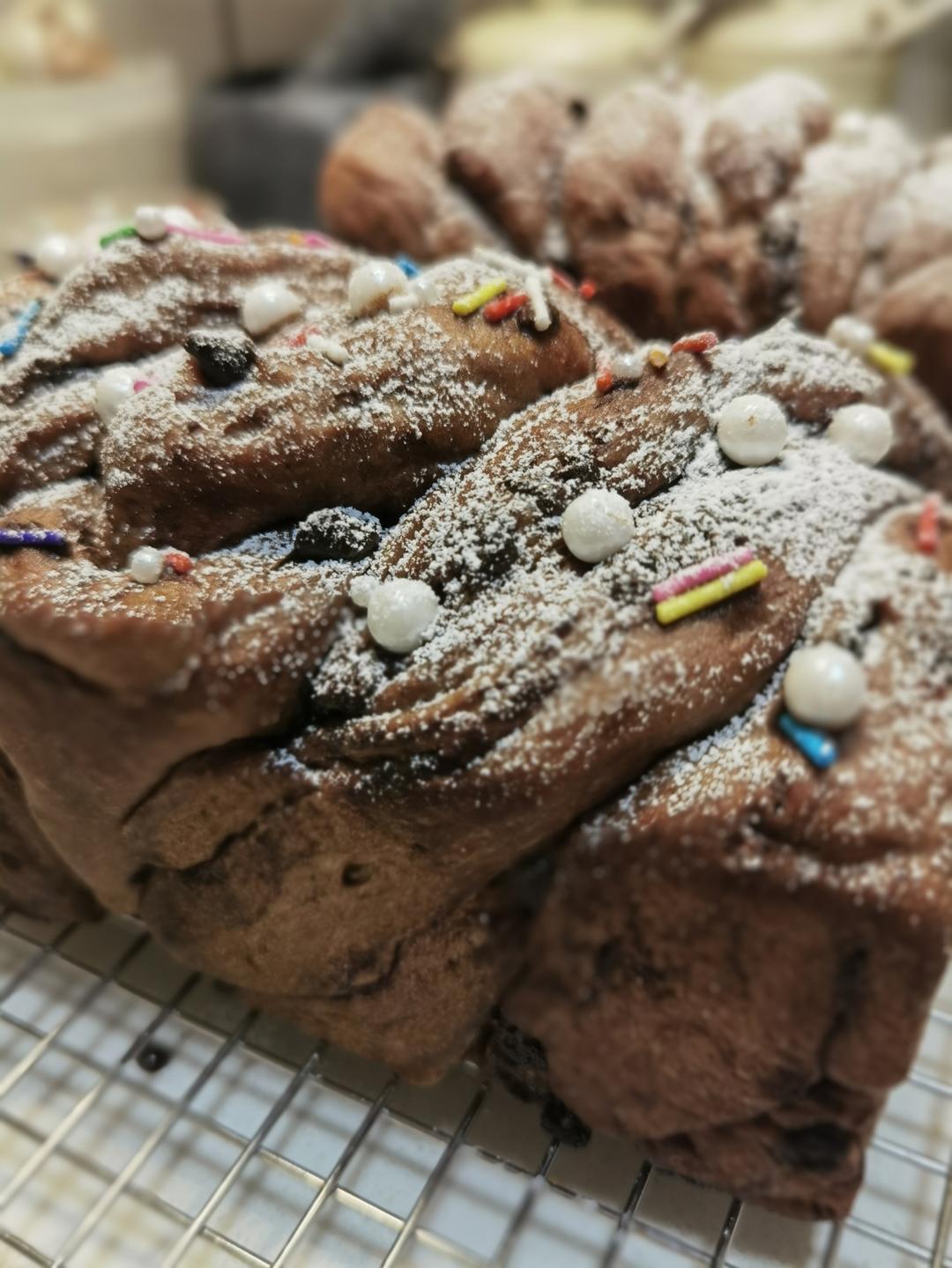 雪山巧克力吐司（巧克力奥利奥吐司面包）