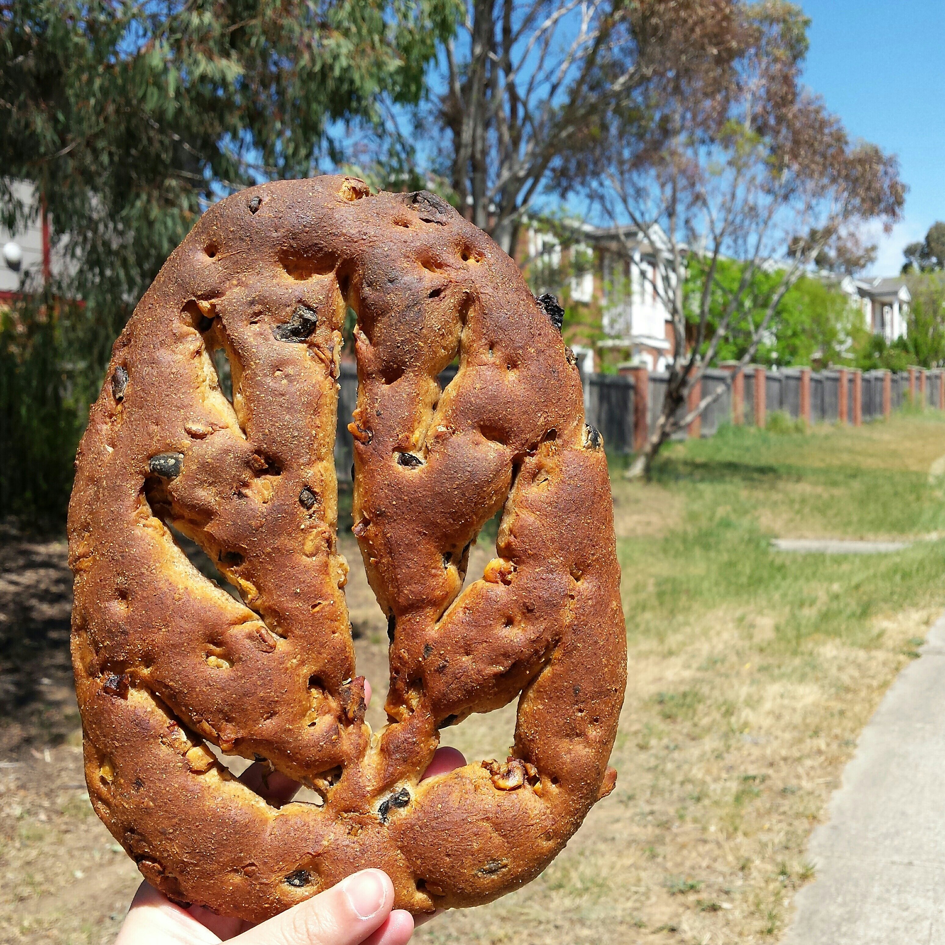 【my little nordic kitchen】全麦切达乳酪核桃黑橄榄Fougasse