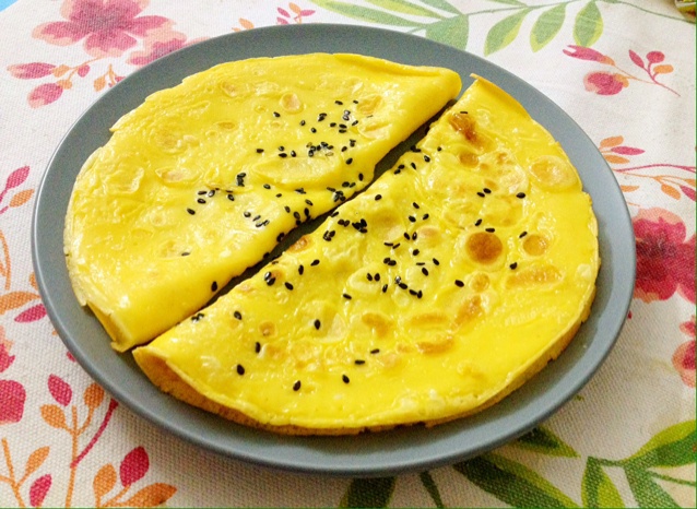 黑芝麻鸡蛋饼