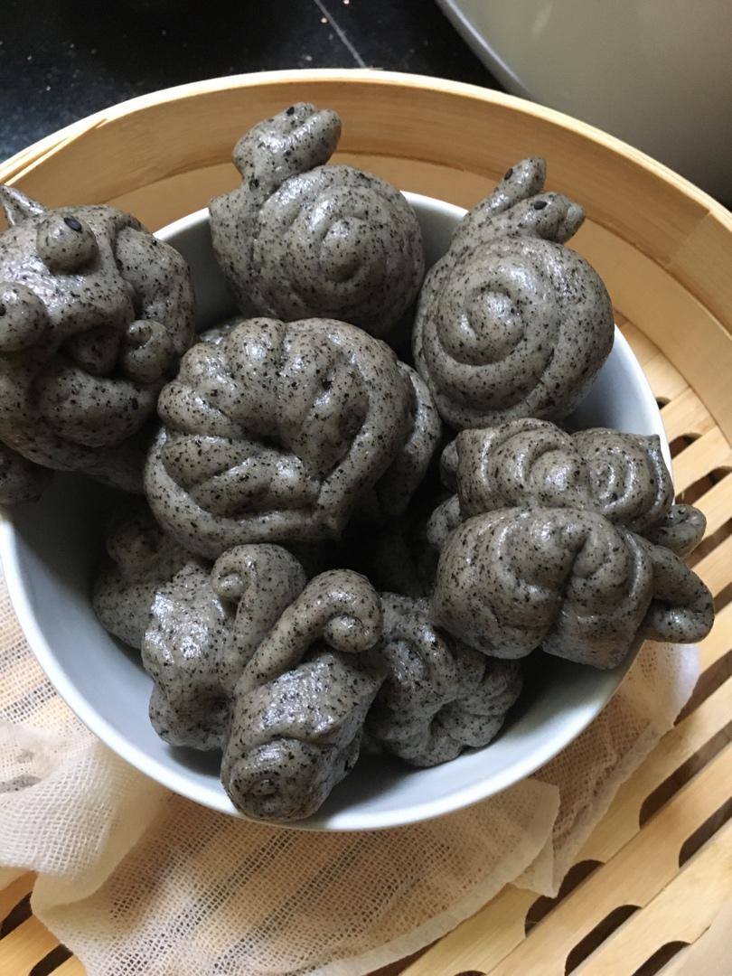 奶香黑芝麻刀切馒头