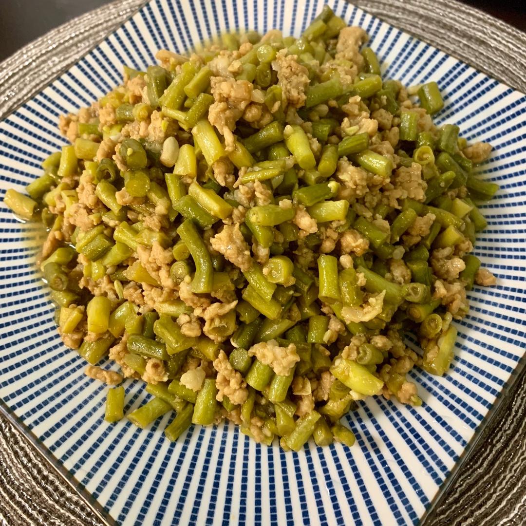 肉沫豆角下饭菜