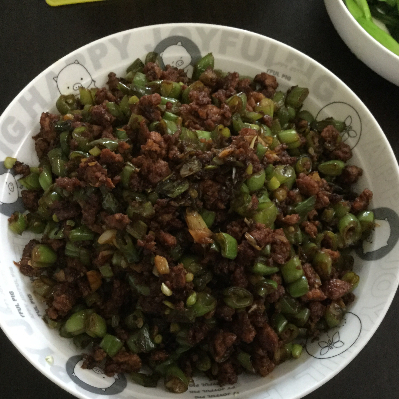 肉沫豆角下饭菜
