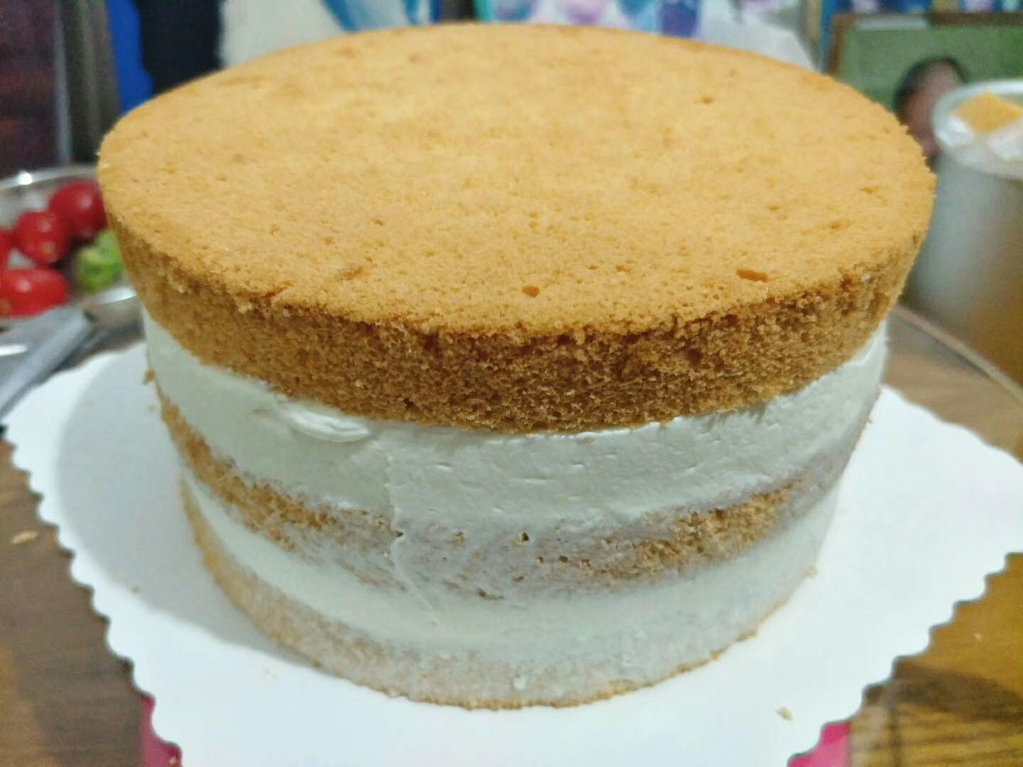 加高8寸戚风蛋糕（含普通8寸、加高6寸、普通6寸、蛋糕卷的食材用量）的做法 步骤21