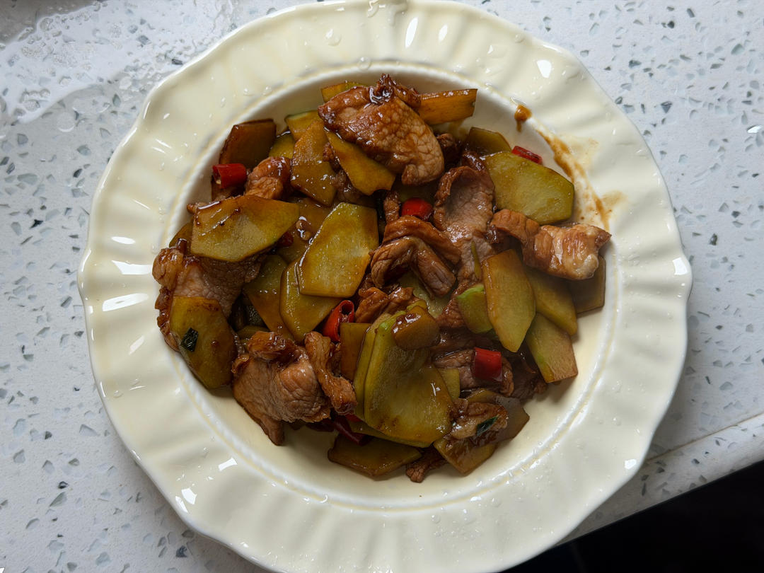 佛手瓜炒肉片
