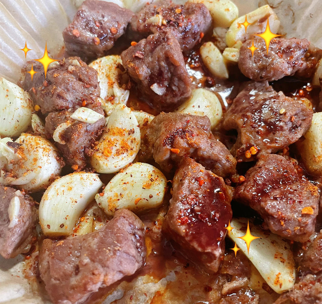 蒜香牛肉粒 空气炸锅版