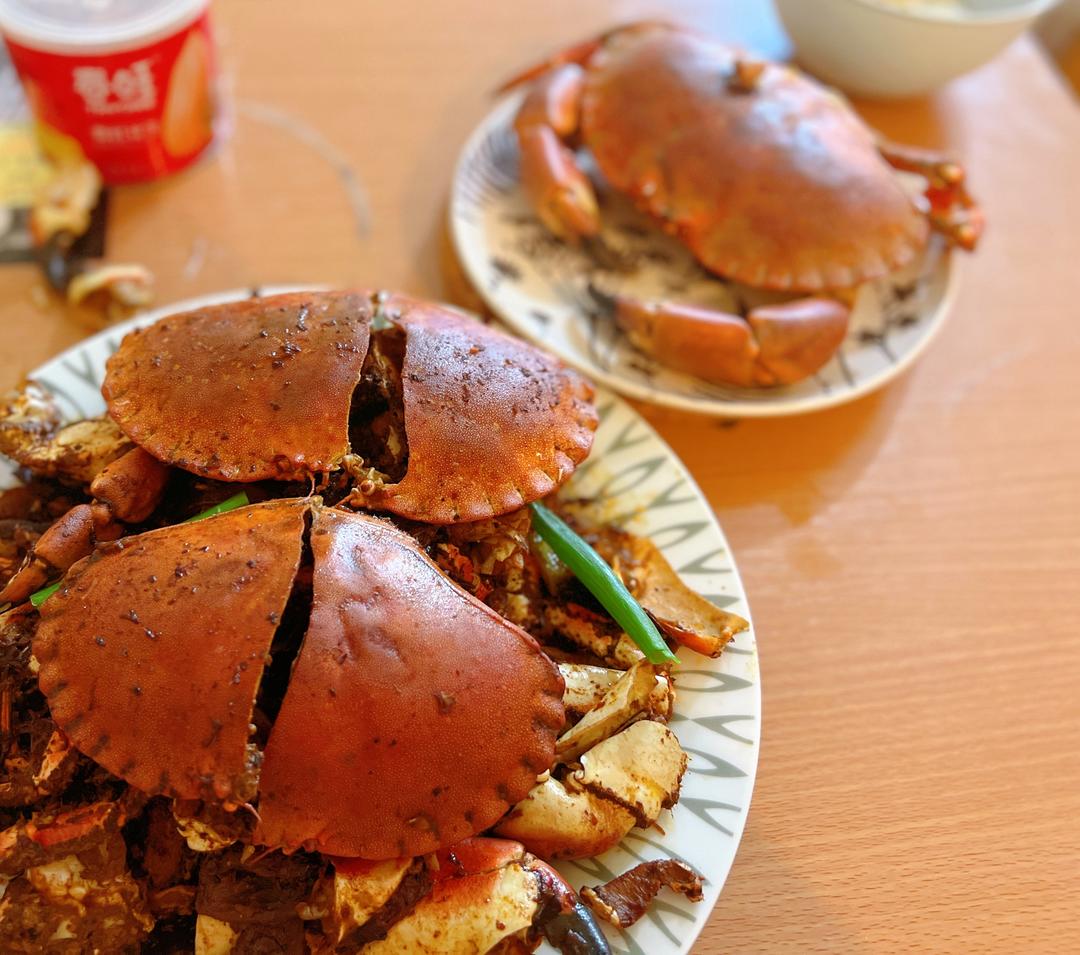 🇬🇧厨房小白的香辣面包蟹，好吃😋