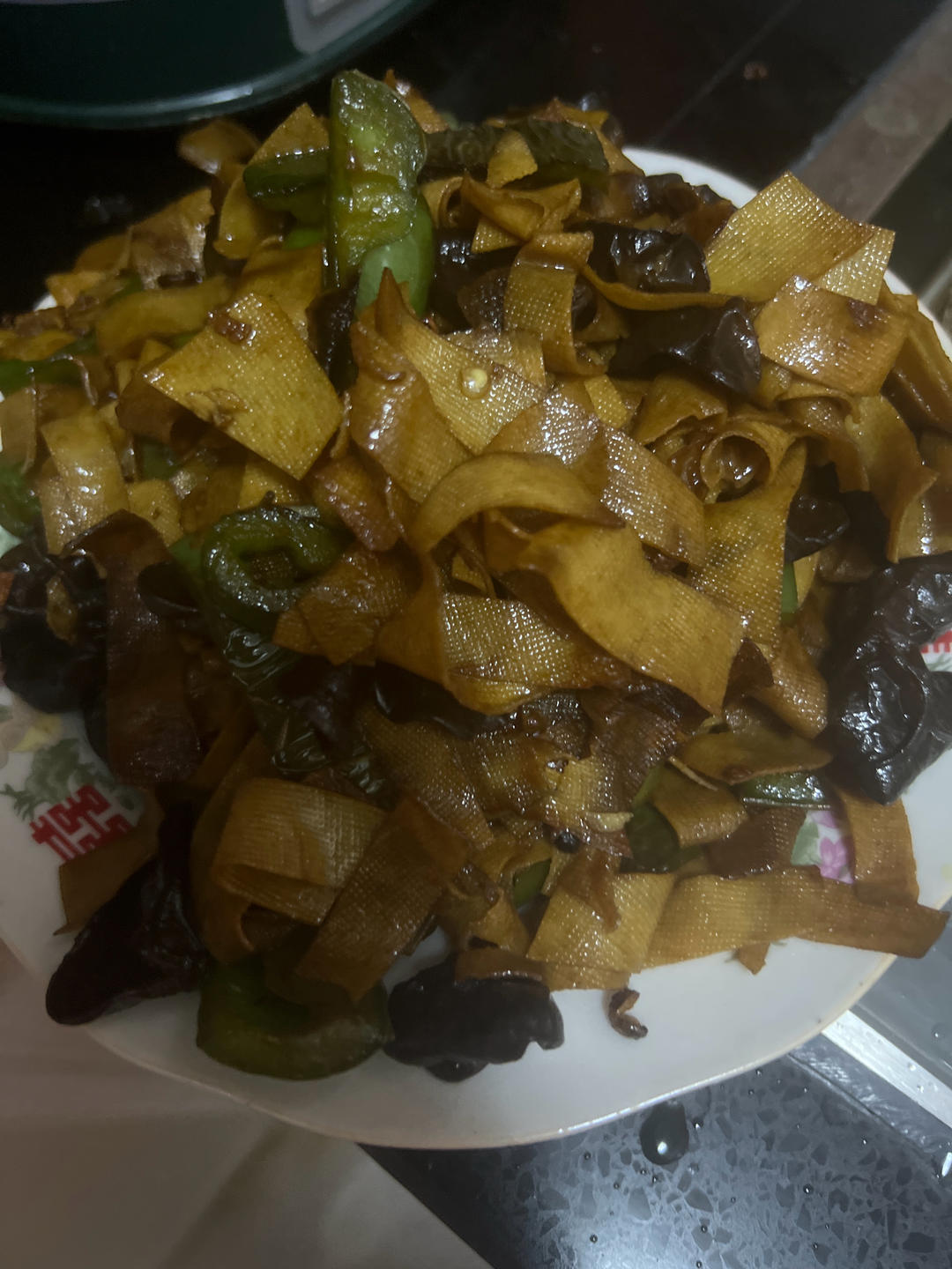 素炒豆腐皮