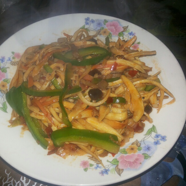 杏鲍菇炒肉丝