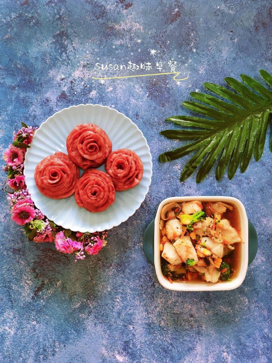 玫瑰花🌹康乃馨造型馒头