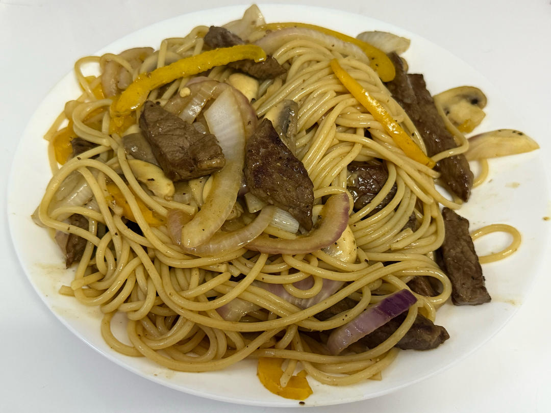 味道不输西餐厅的黑椒牛柳意面
