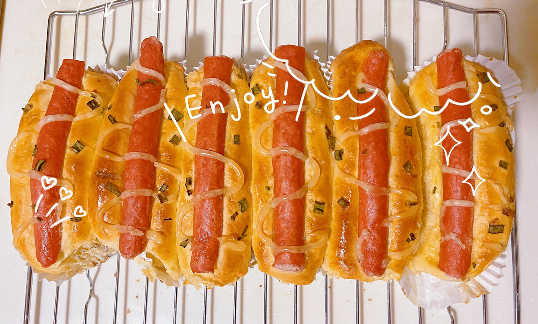 美味的香肠面包