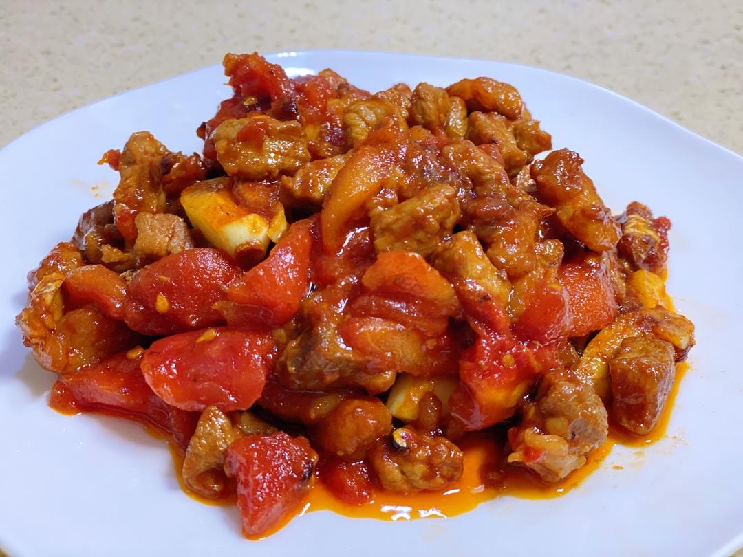 番茄牛肉粒的做法