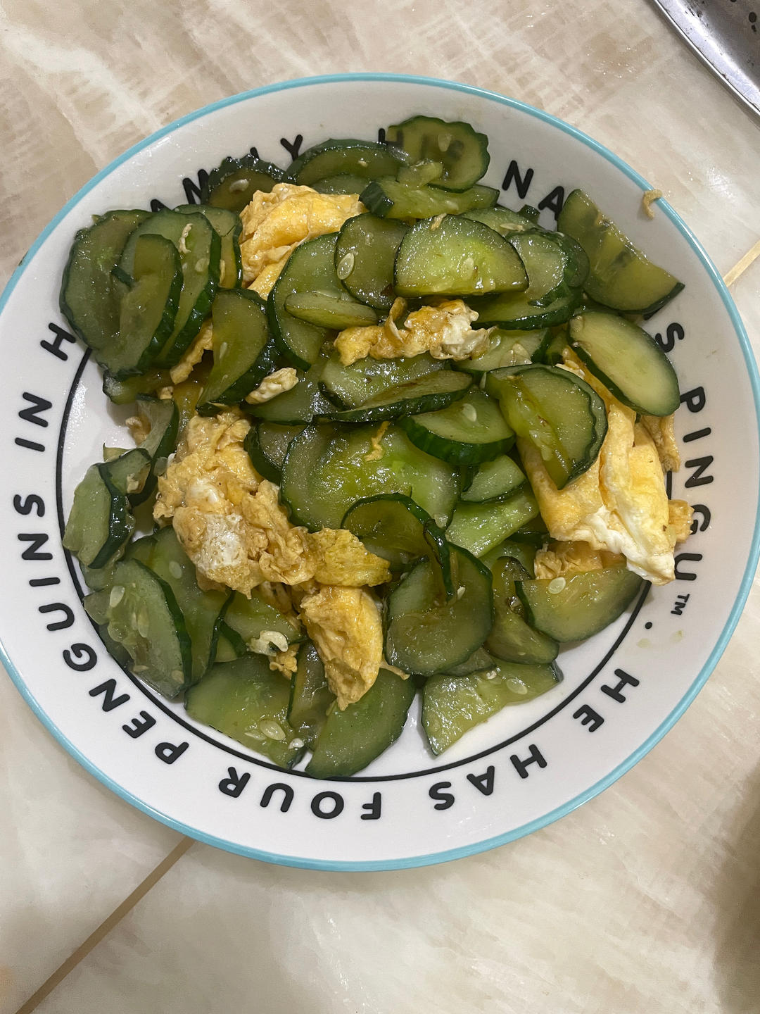 青瓜木耳炒鸡蛋