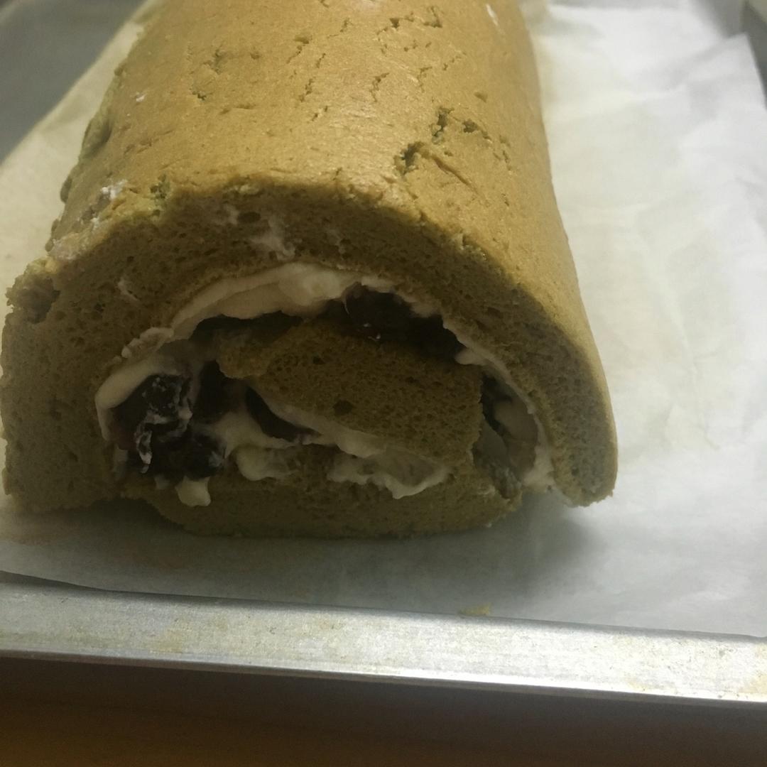 抹茶红豆蛋糕卷